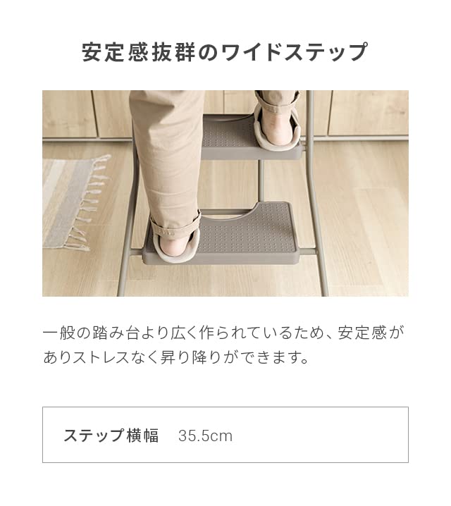 Amazon｜モダンデコ 脚立 5段 折りたたみ 耐荷重150㎏ 滑り止め付き